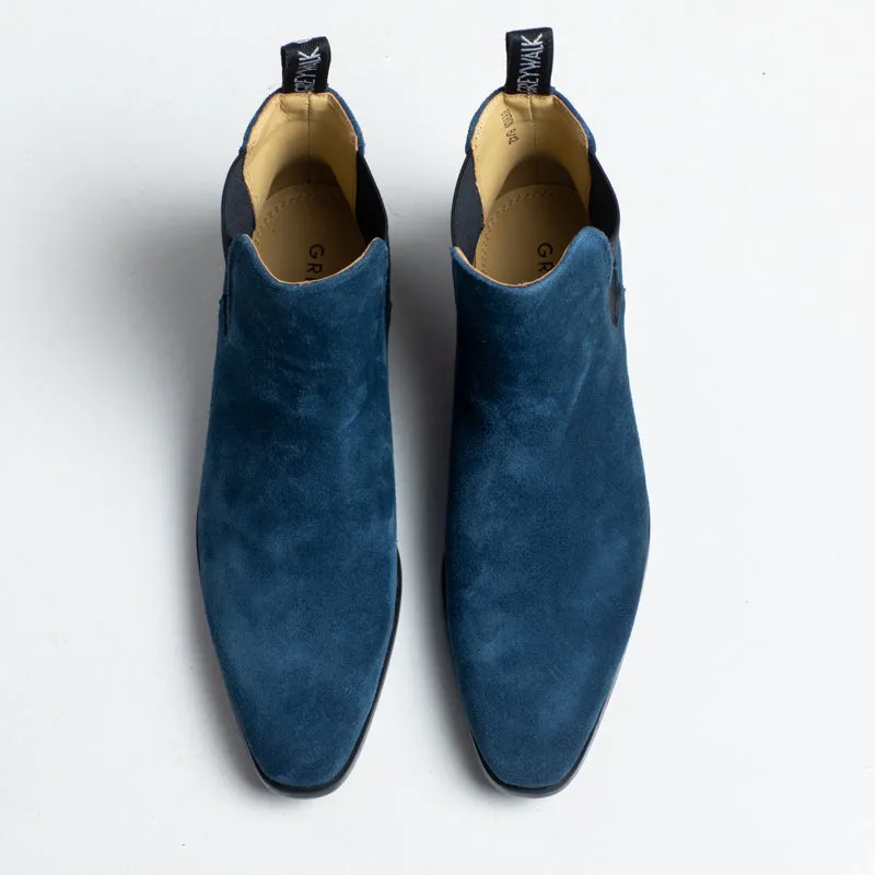 Byron High Heel Boot - Suede Blue