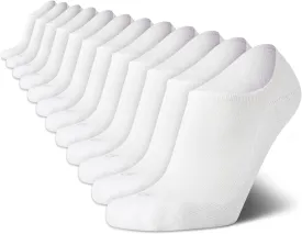 Calvin Klein Mens Liner Socks - 12 Pack Cushioned Non-Slip No Show Sneaker Loafer - Ultra Low Cut Socks for Men (7-12)