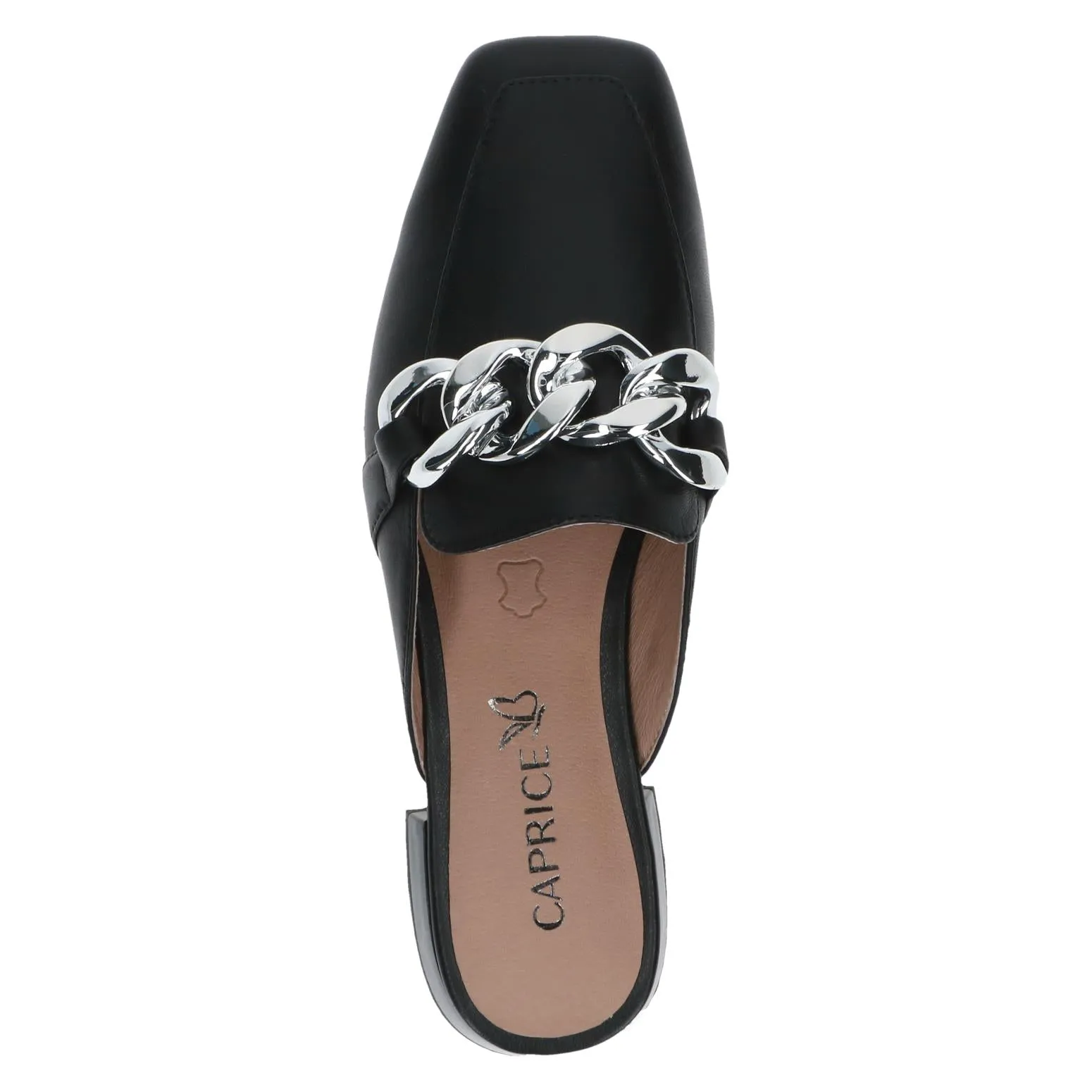 Caprice Ladies Chain Trim Backless Loafer