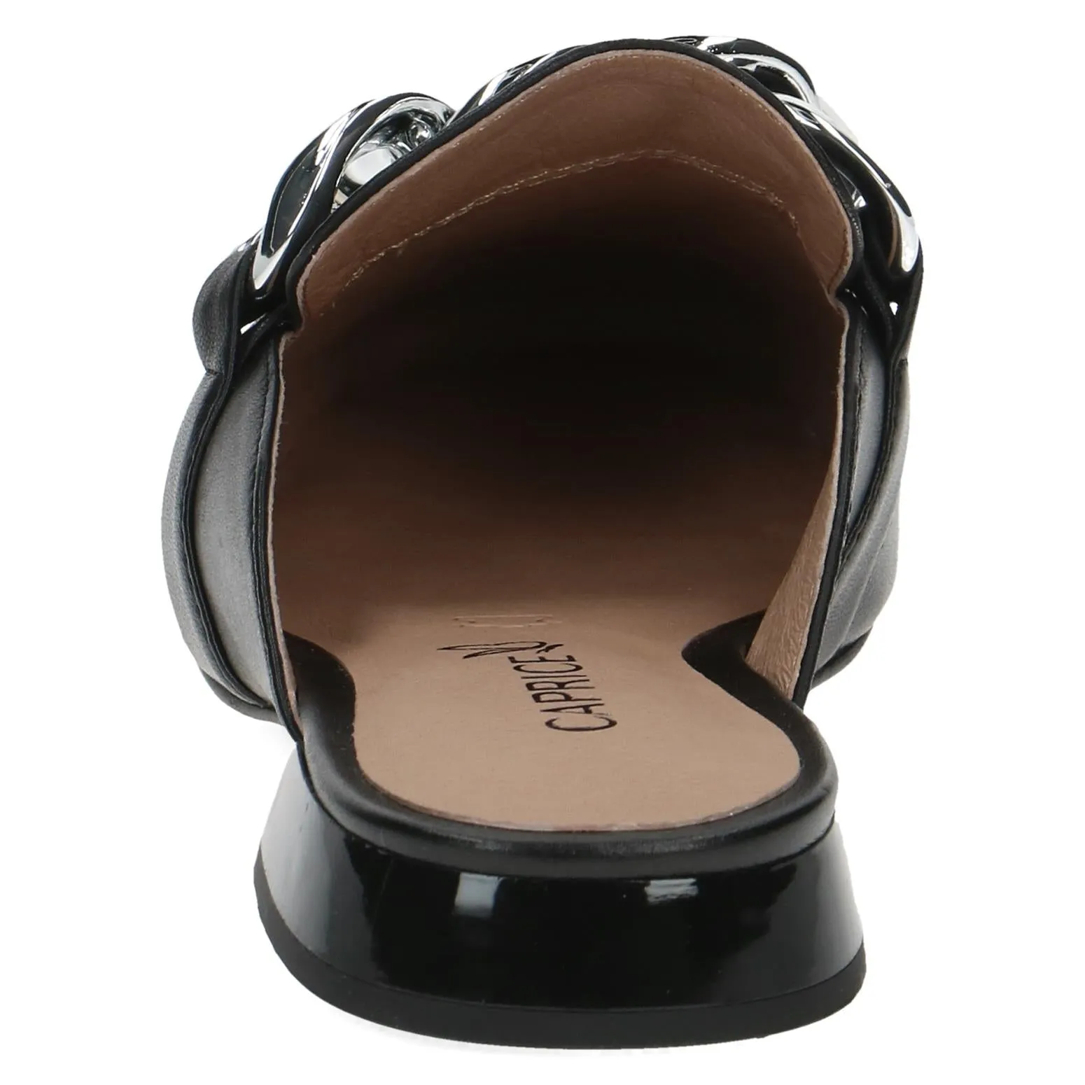 Caprice Ladies Chain Trim Backless Loafer