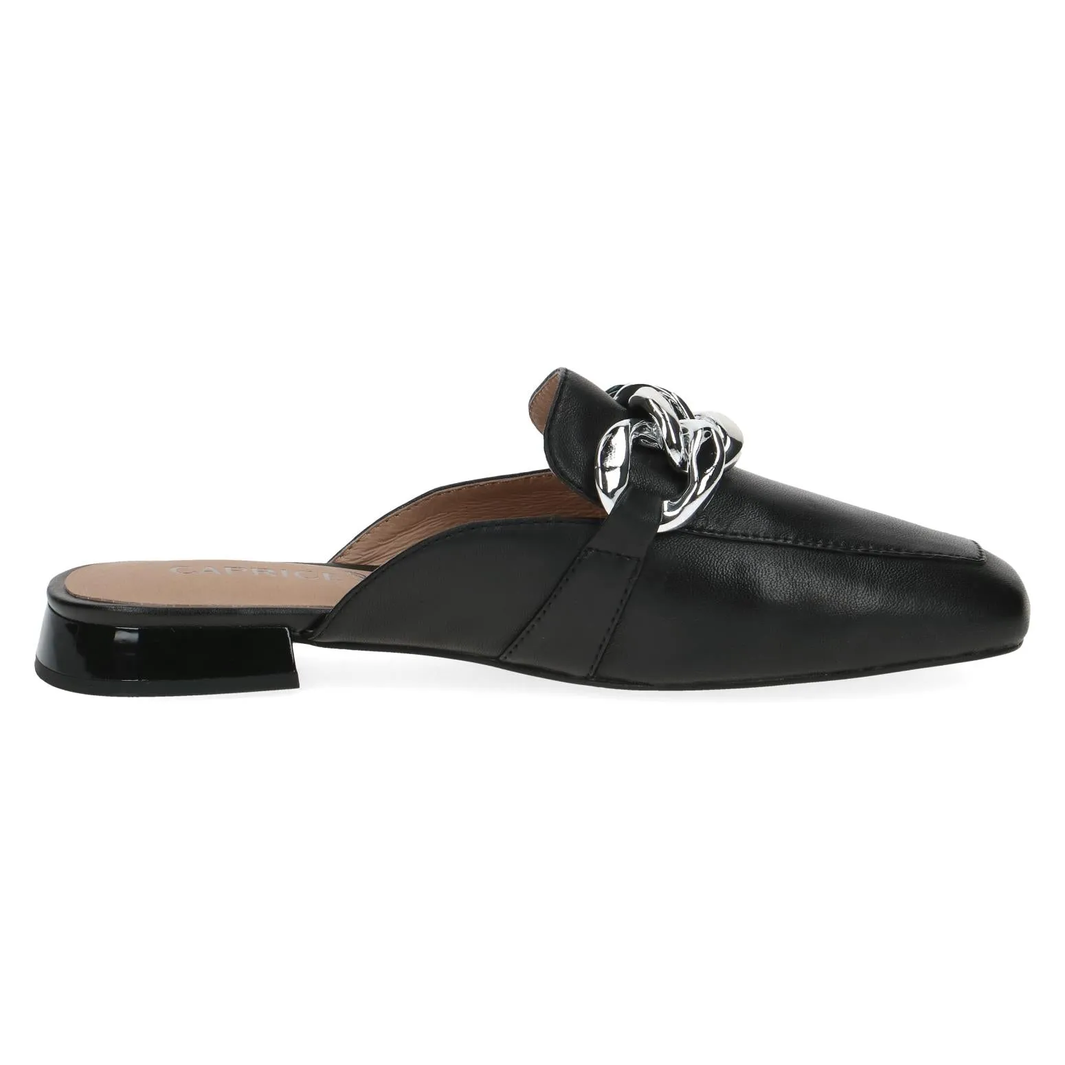 Caprice Ladies Chain Trim Backless Loafer