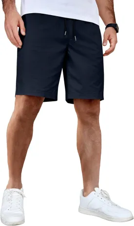 COOFANDY Men's Casual Shorts Cotton Elastic Waist Drawstring Shorts Lightweight Summer Beach Shorts