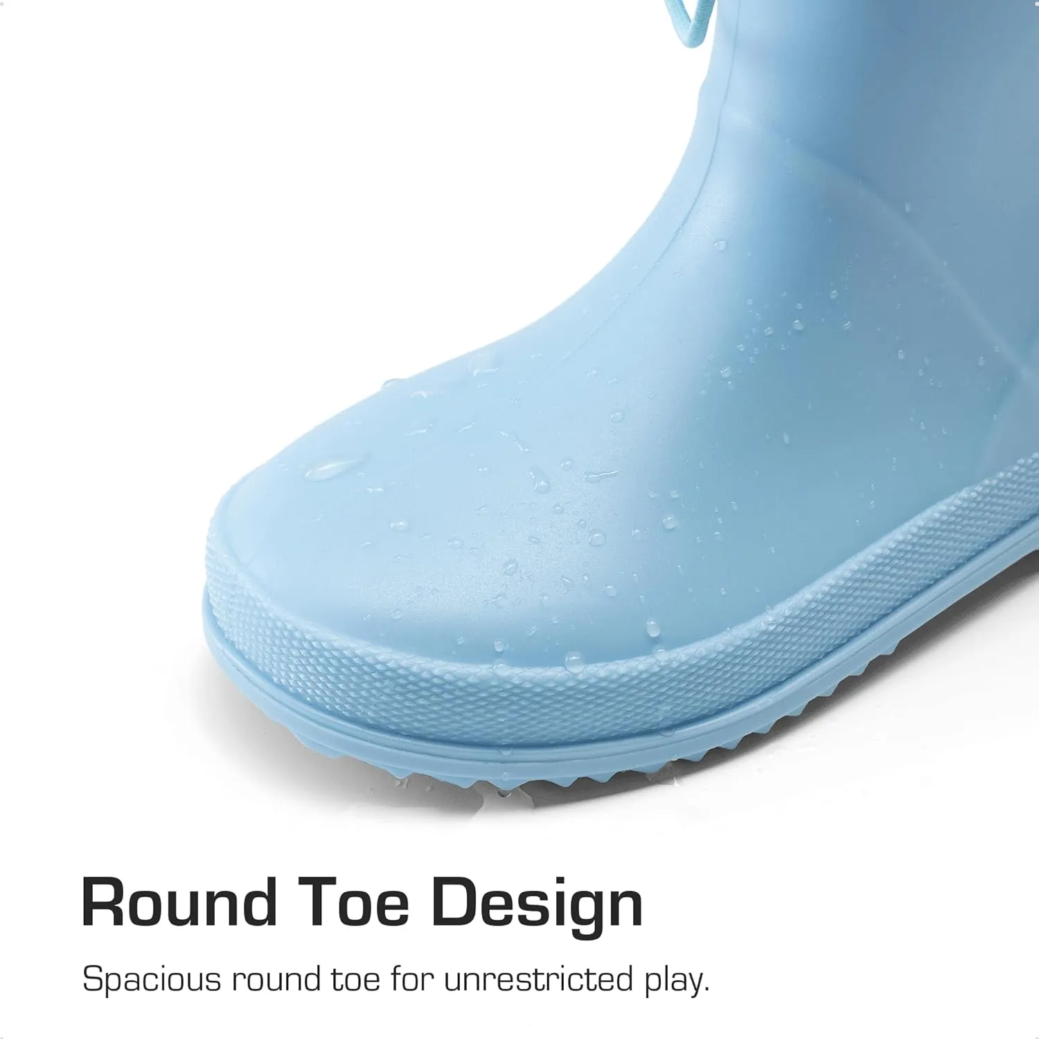 DREAM PAIRS Kids Rain Boots Boys Girls Lightweight Boots Waterproof Easy-on Outdoor Playing Rain Boot Unisex-Child