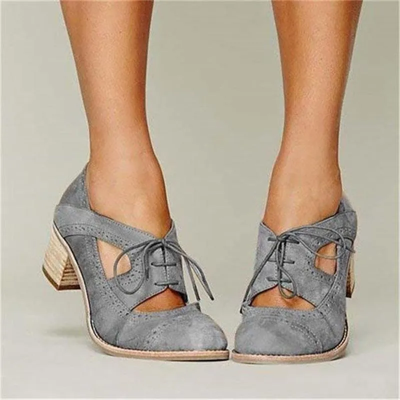 elveswallet British Style Hollow Out Platform Shoes