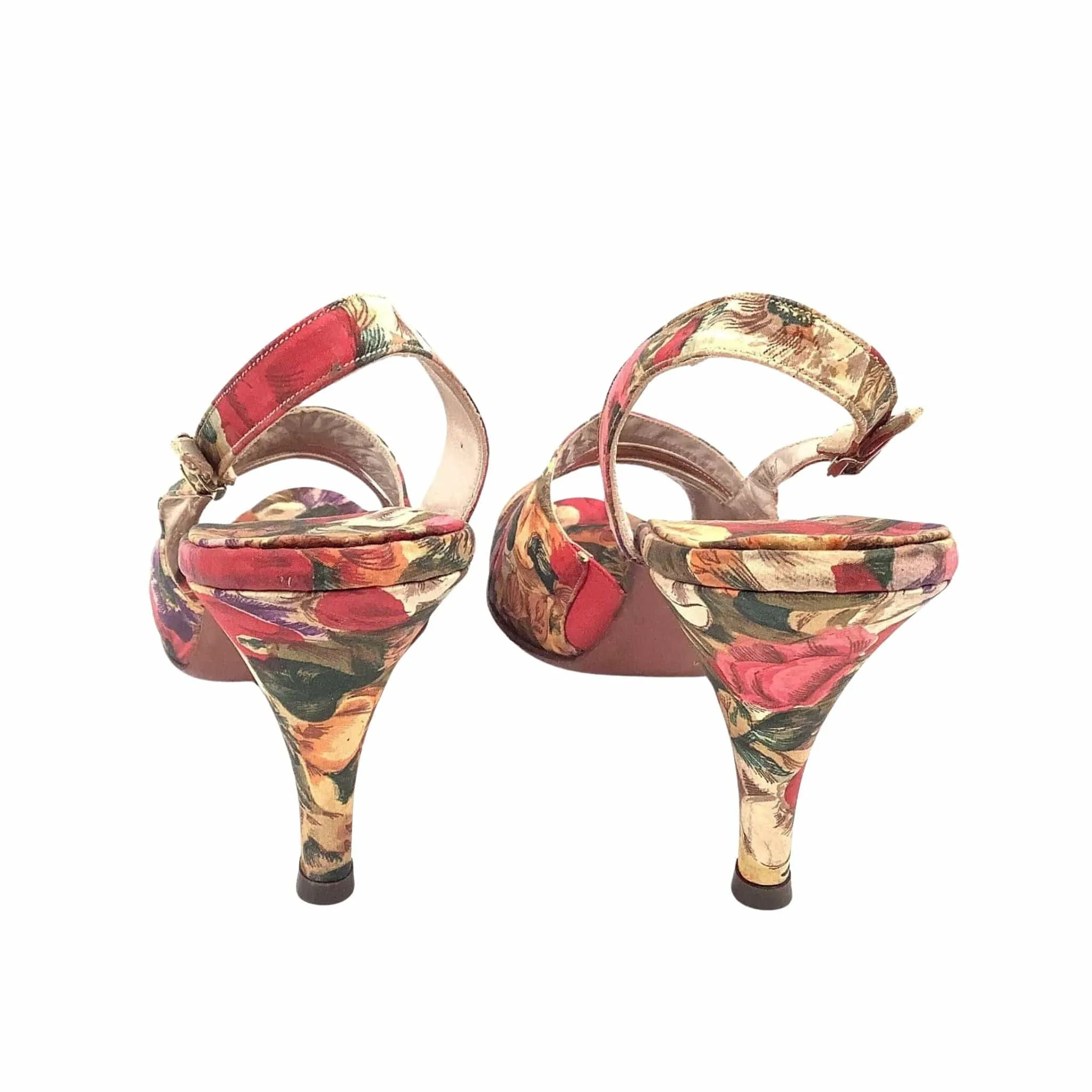 Floral Strappy Heels
