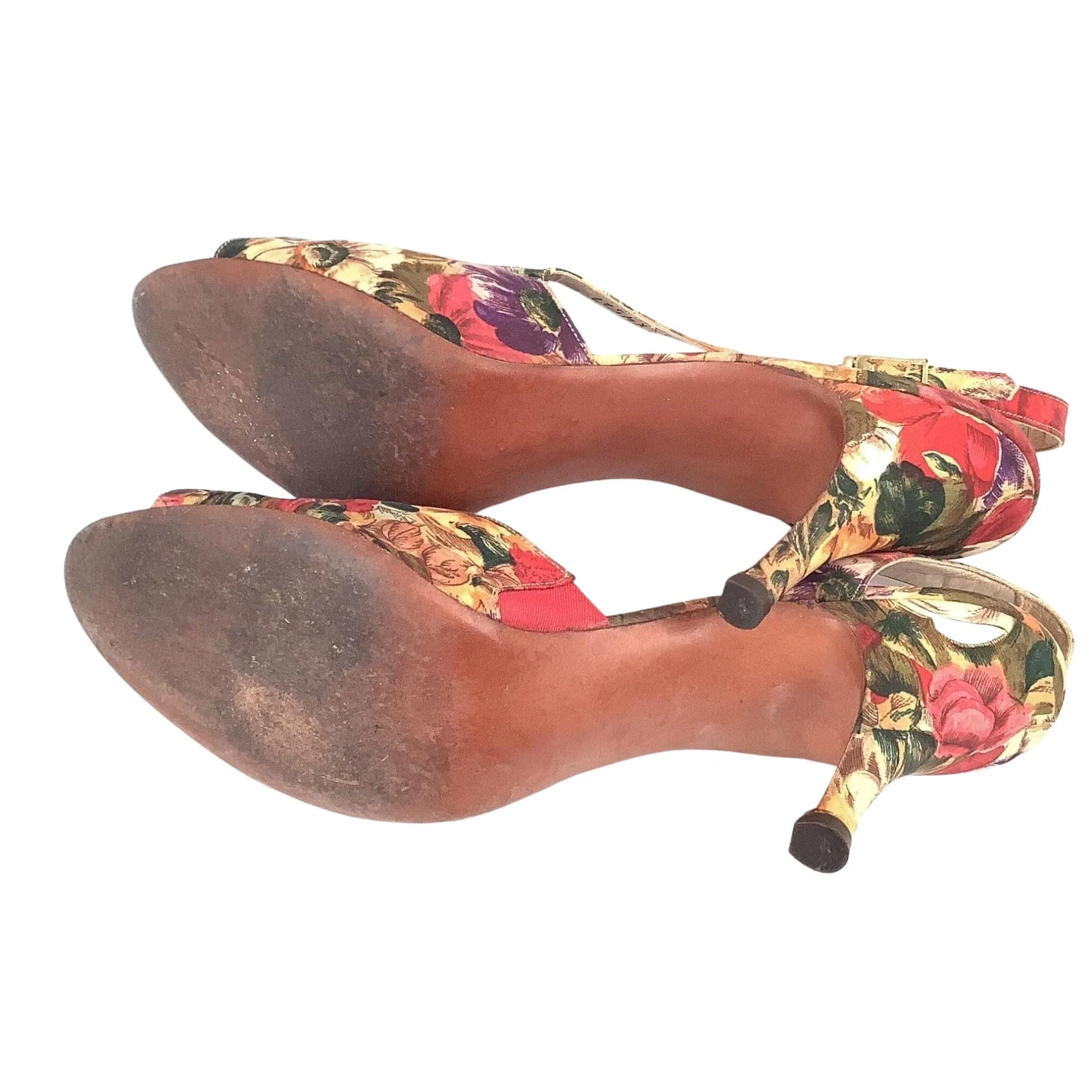 Floral Strappy Heels