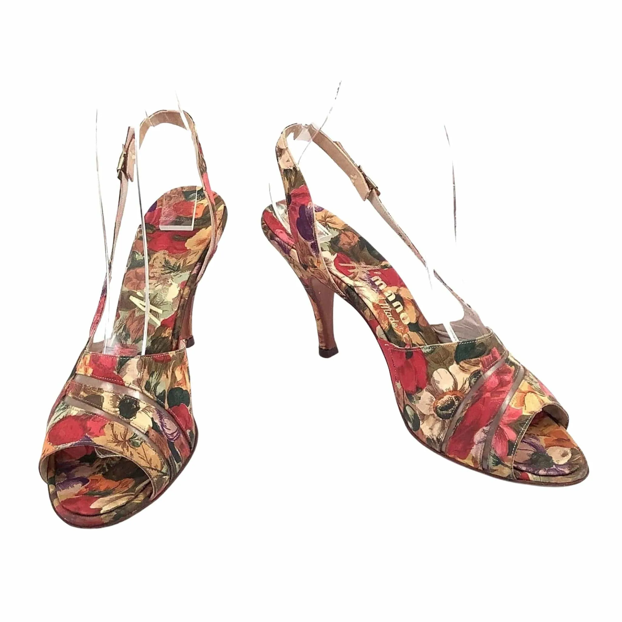 Floral Strappy Heels