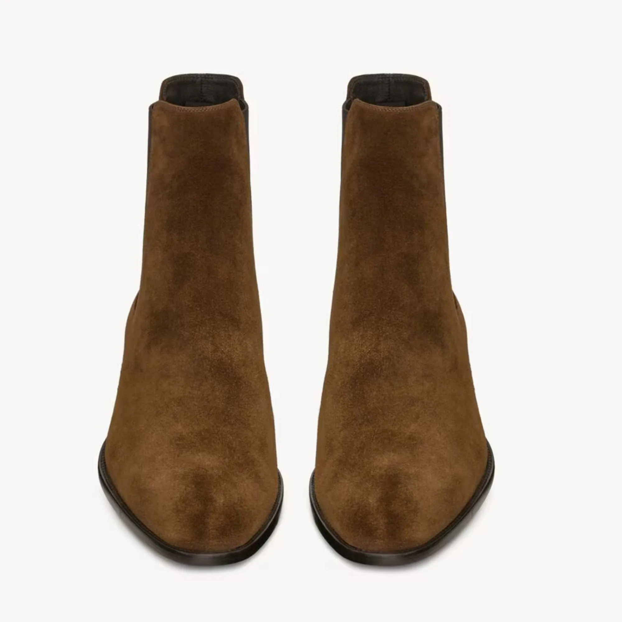 Handmade Bespoke Brown Suede Leather Chelsea Boots For Men