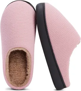 Hebreahav Womens Cozy Memory Foam Casual Warm Ladies Bedroom Hard Bottom Slippers Non Slip Indoor Outdoor