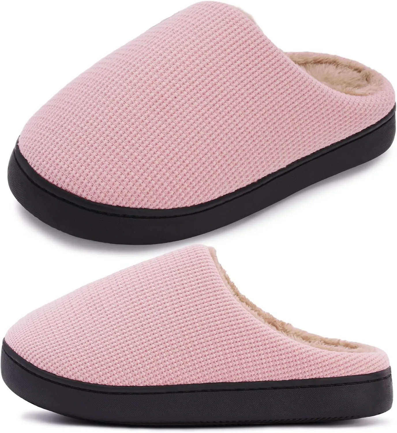 Hebreahav Womens Cozy Memory Foam Casual Warm Ladies Bedroom Hard Bottom Slippers Non Slip Indoor Outdoor