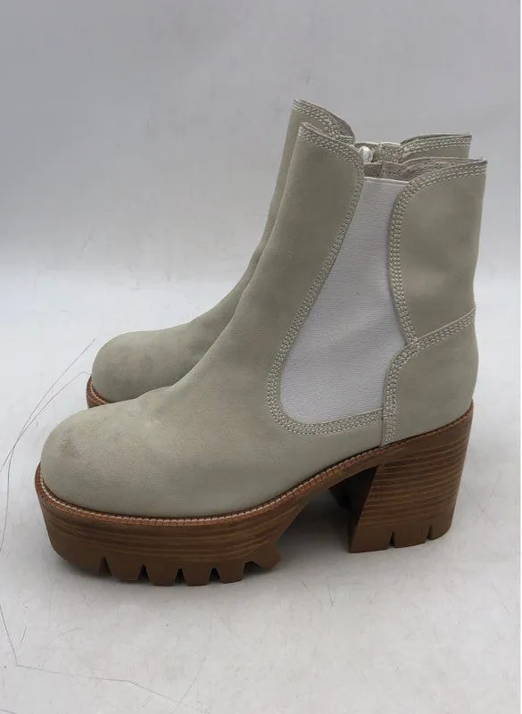 Jeffrey Campbell Women's Cream White Chelsea Boots - Size 10M