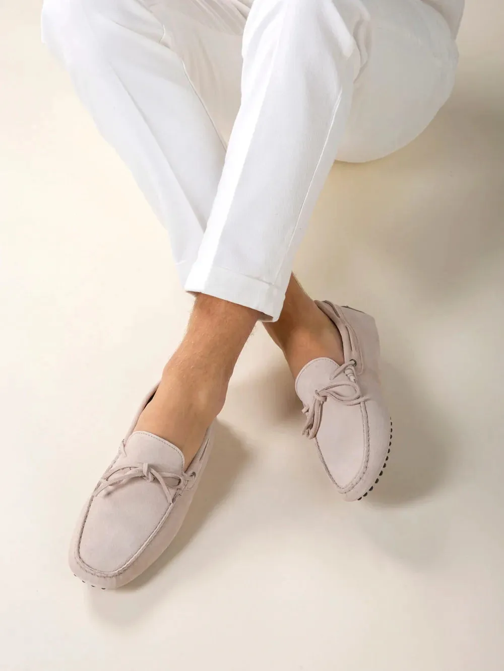 Light Beige Driving Shoes