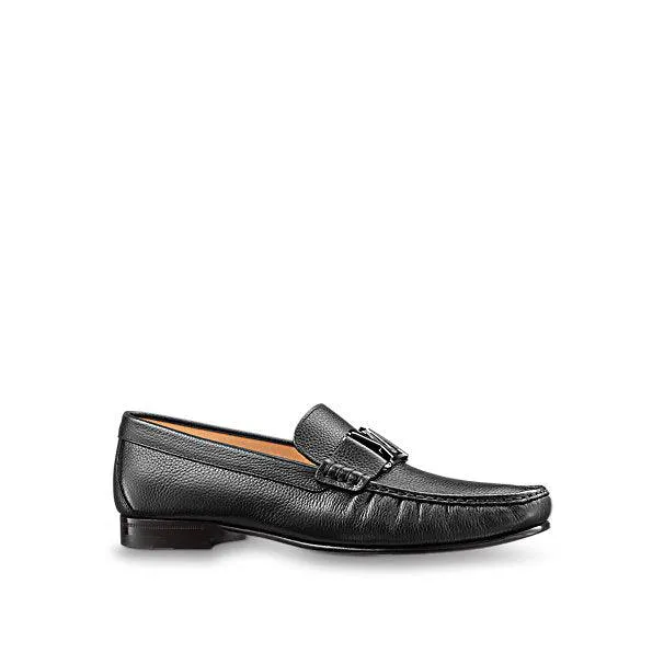 Louis Vuitton Men"s Black MONTAIGNE LOAFER Shoes