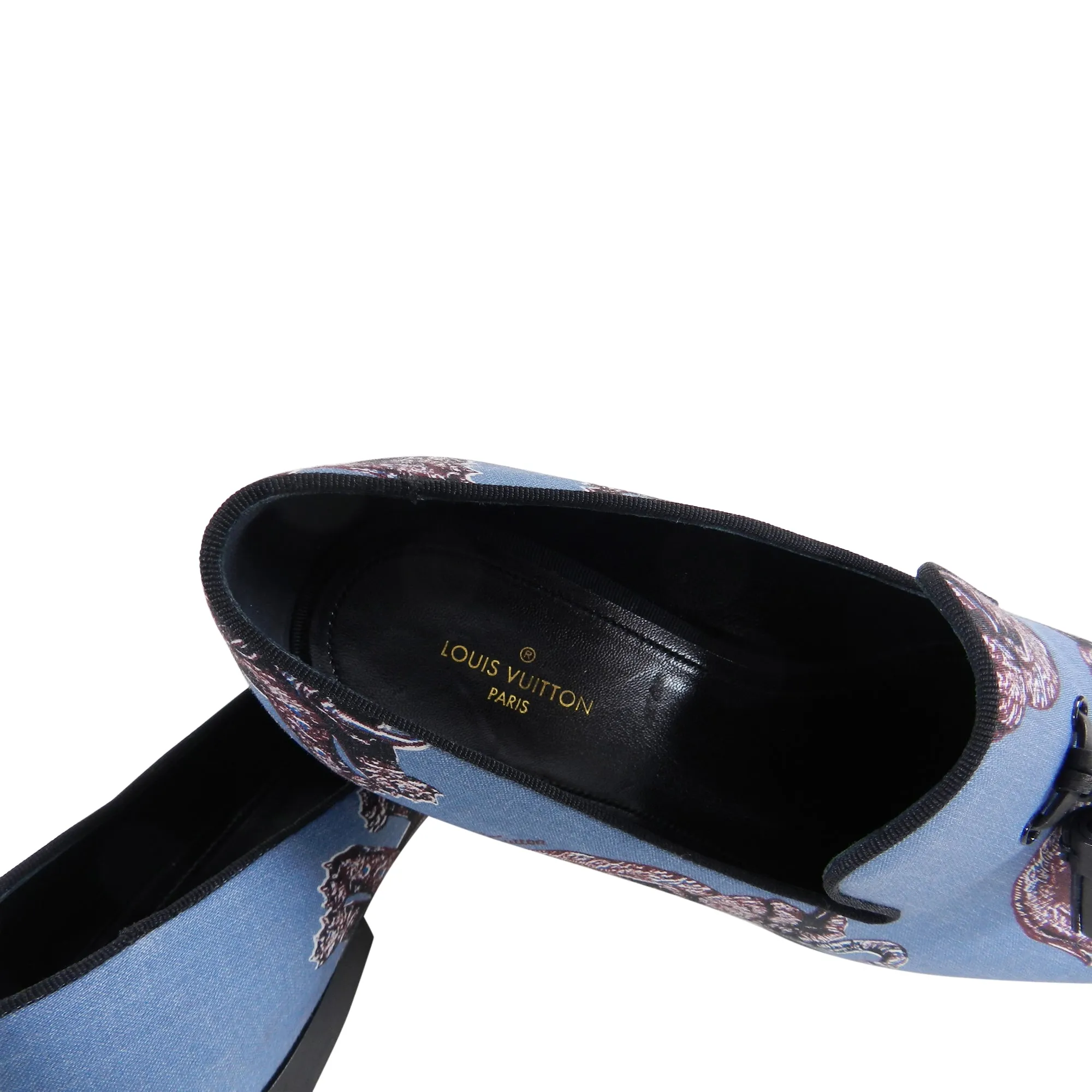Louis Vuitton x Chapman Brothers Blue Elephant Auteuil Slipper Loafers - 10