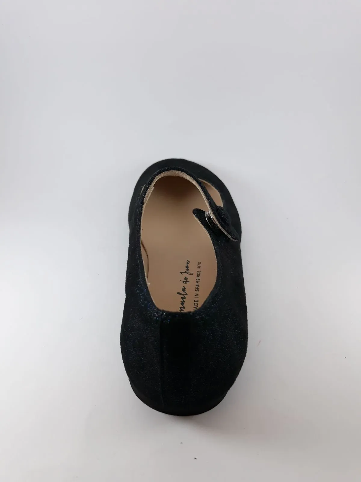 Manuela De Juan Black Glitter Mary Jane