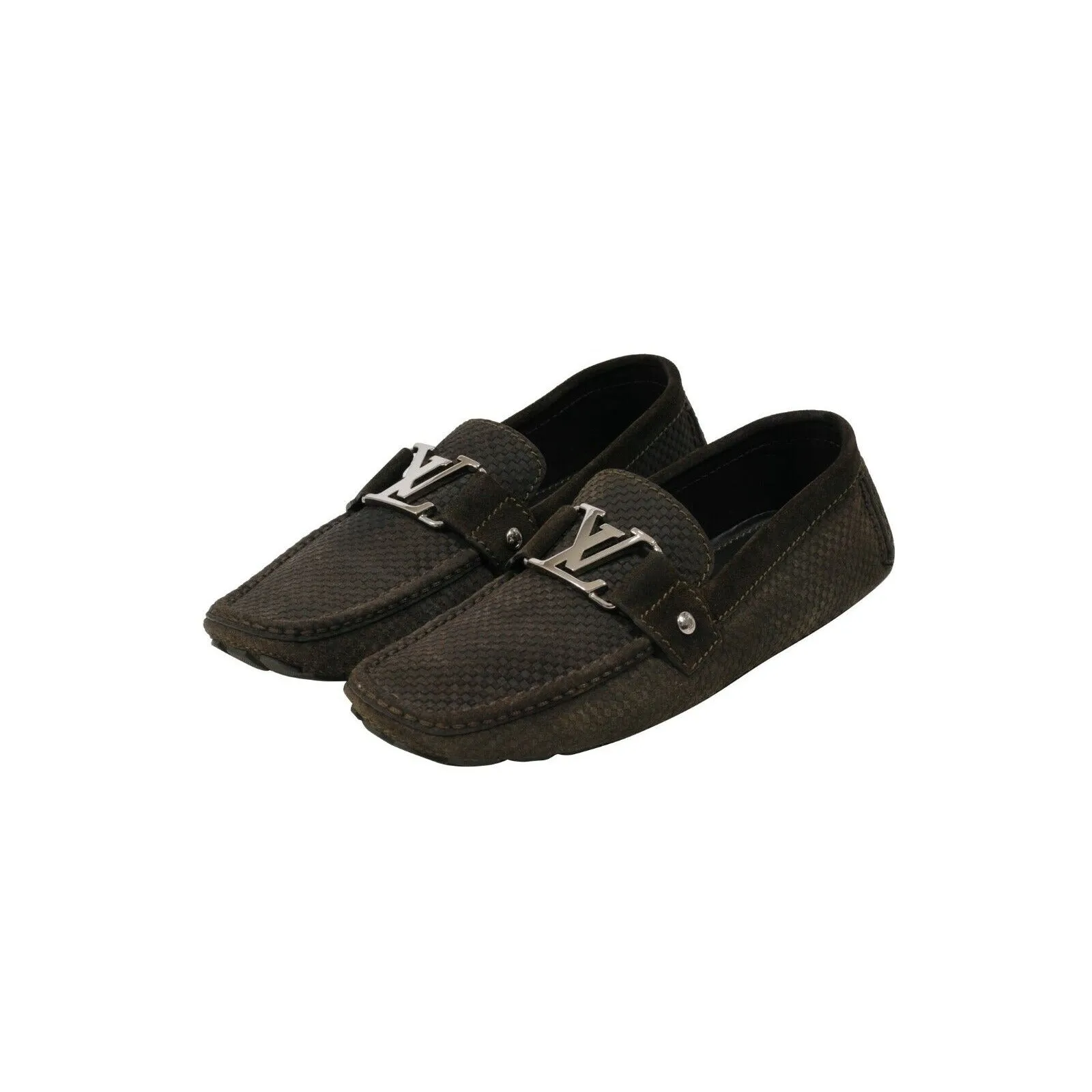 Monte Carlo Brown Suede Damier Driver Loafer
