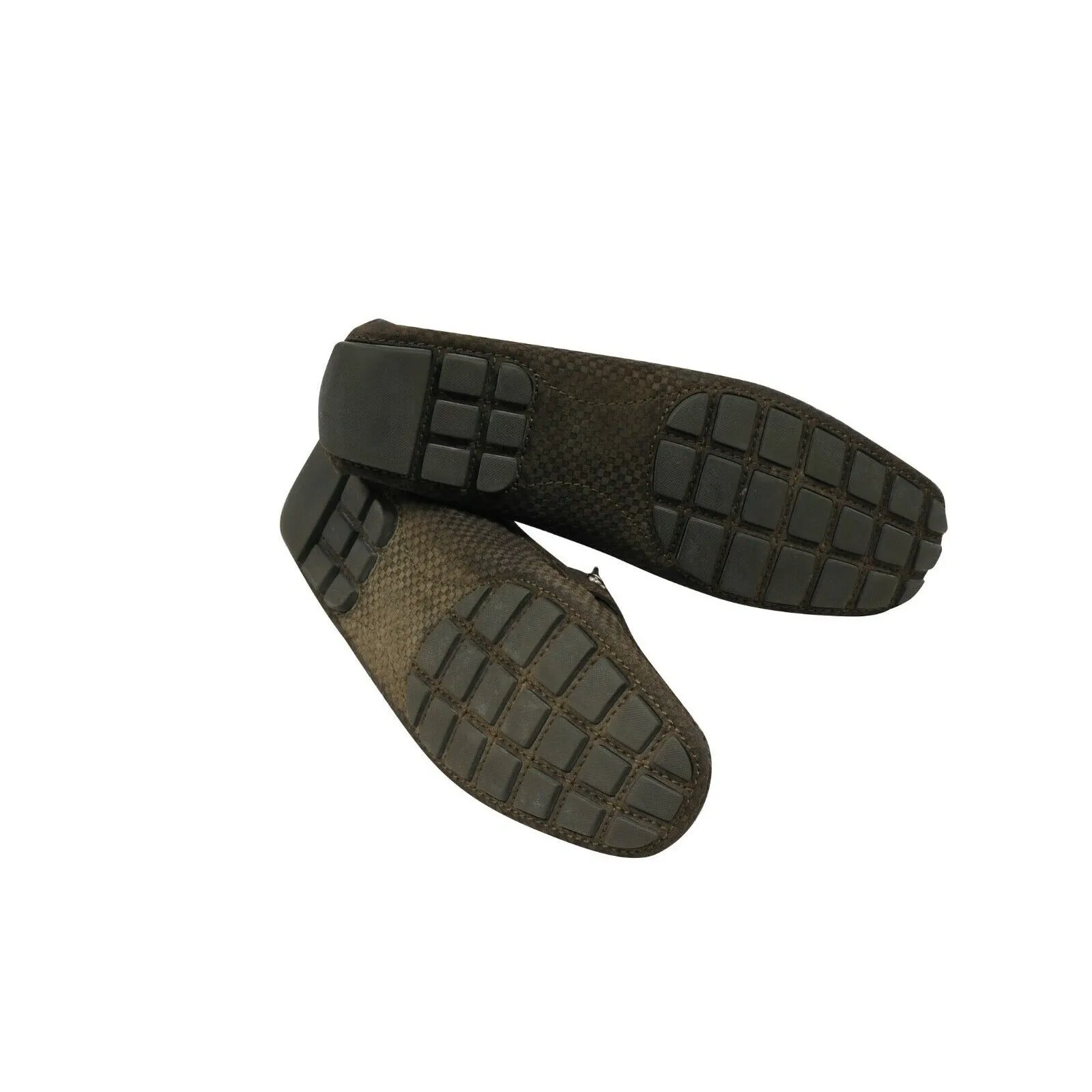 Monte Carlo Brown Suede Damier Driver Loafer