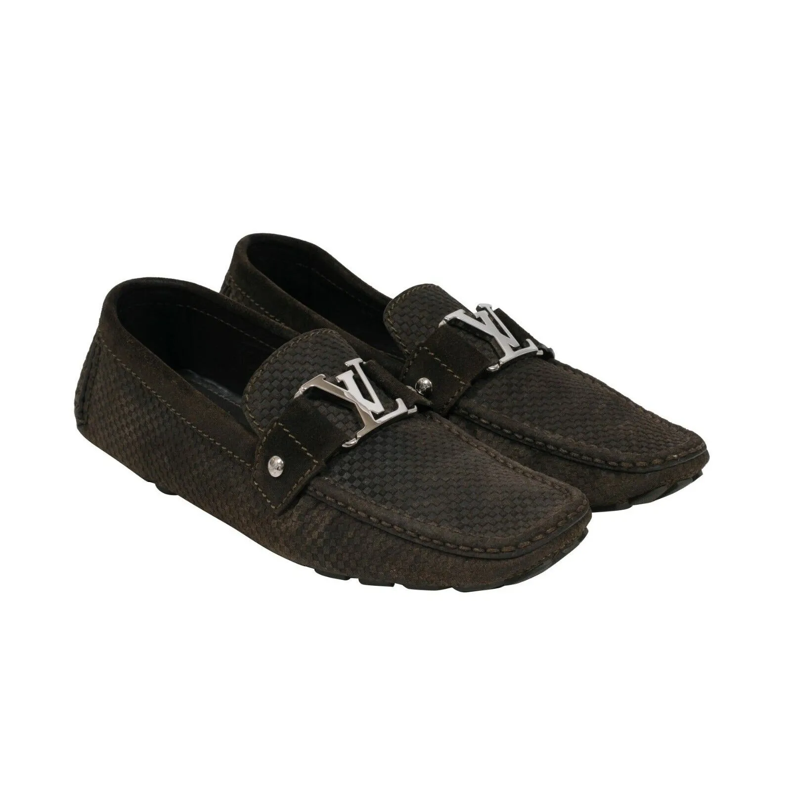 Monte Carlo Brown Suede Damier Driver Loafer