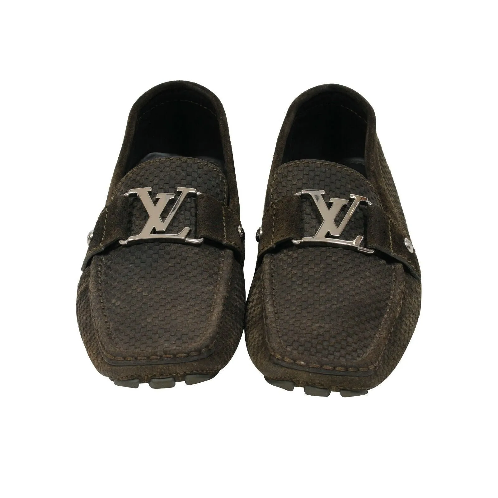 Monte Carlo Brown Suede Damier Driver Loafer
