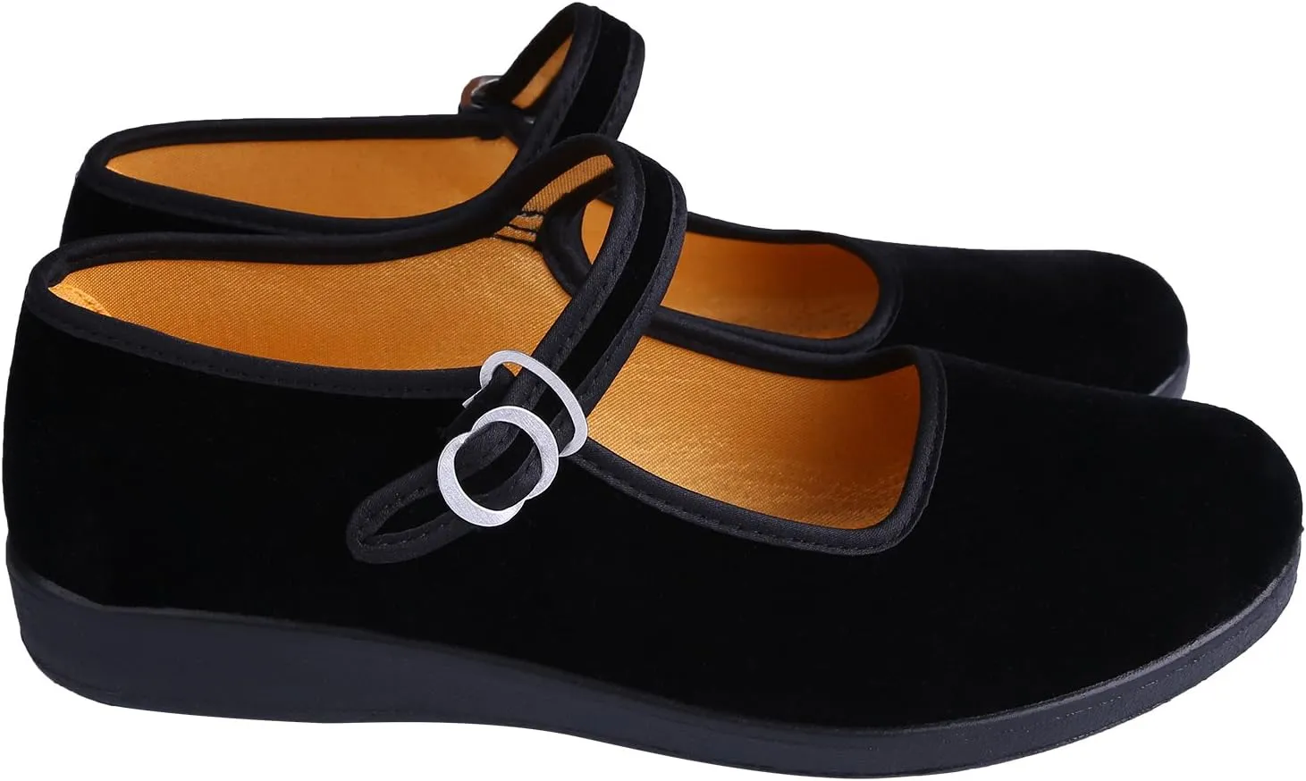 pestor Mary Jane Shoes for Women Ballet Flats Women's Flat Shoes Ballerina Halloween Black Mary Janes