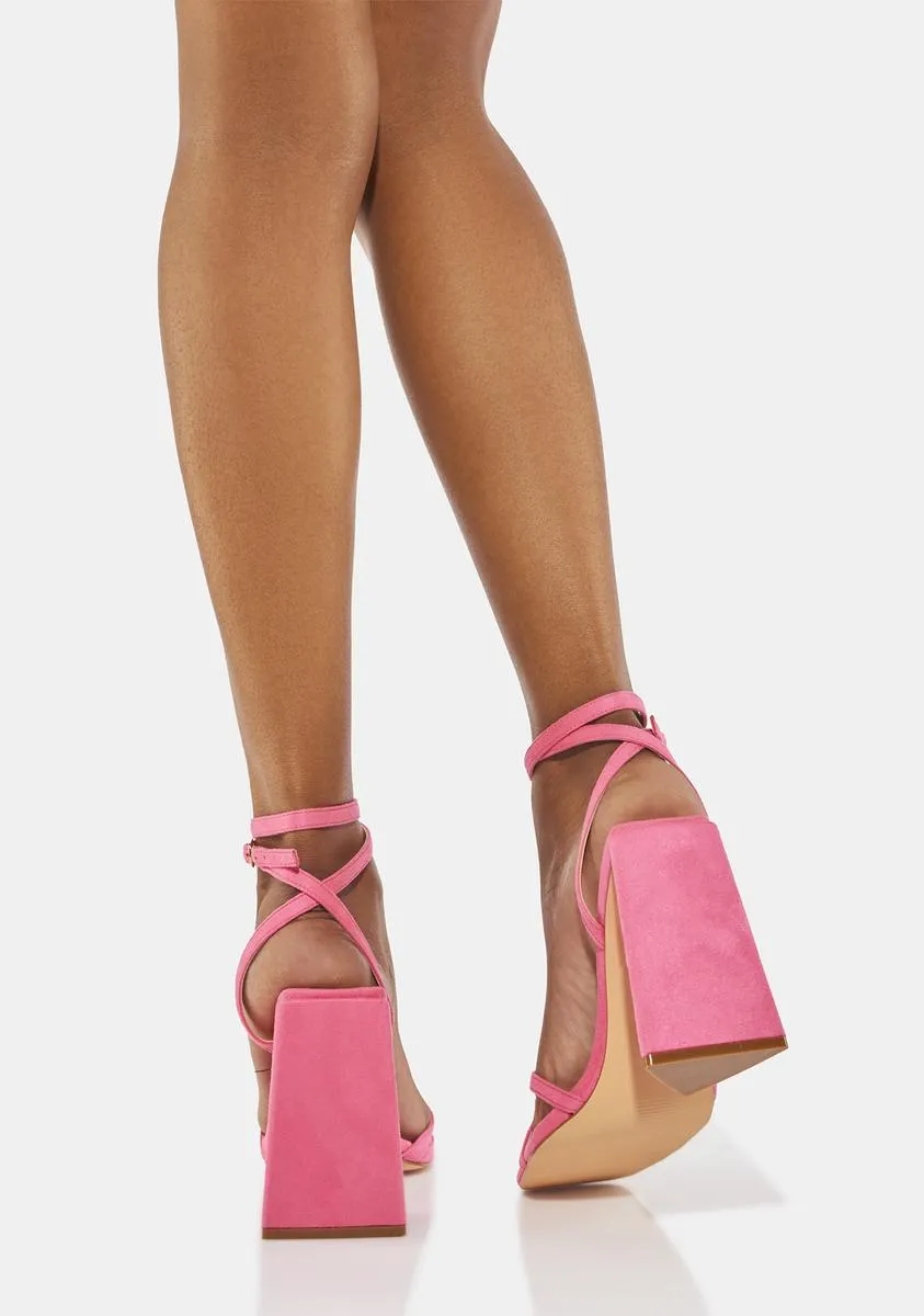 Pink Naomi Block Heels
