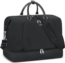 Travel Weekender Bag for Women, Overnight Bag with Shoe Compartment, Oversized Travel Duffel Bag Carry On Tote with Trolley Sleeve 21" for Weekend Travel Business Trip