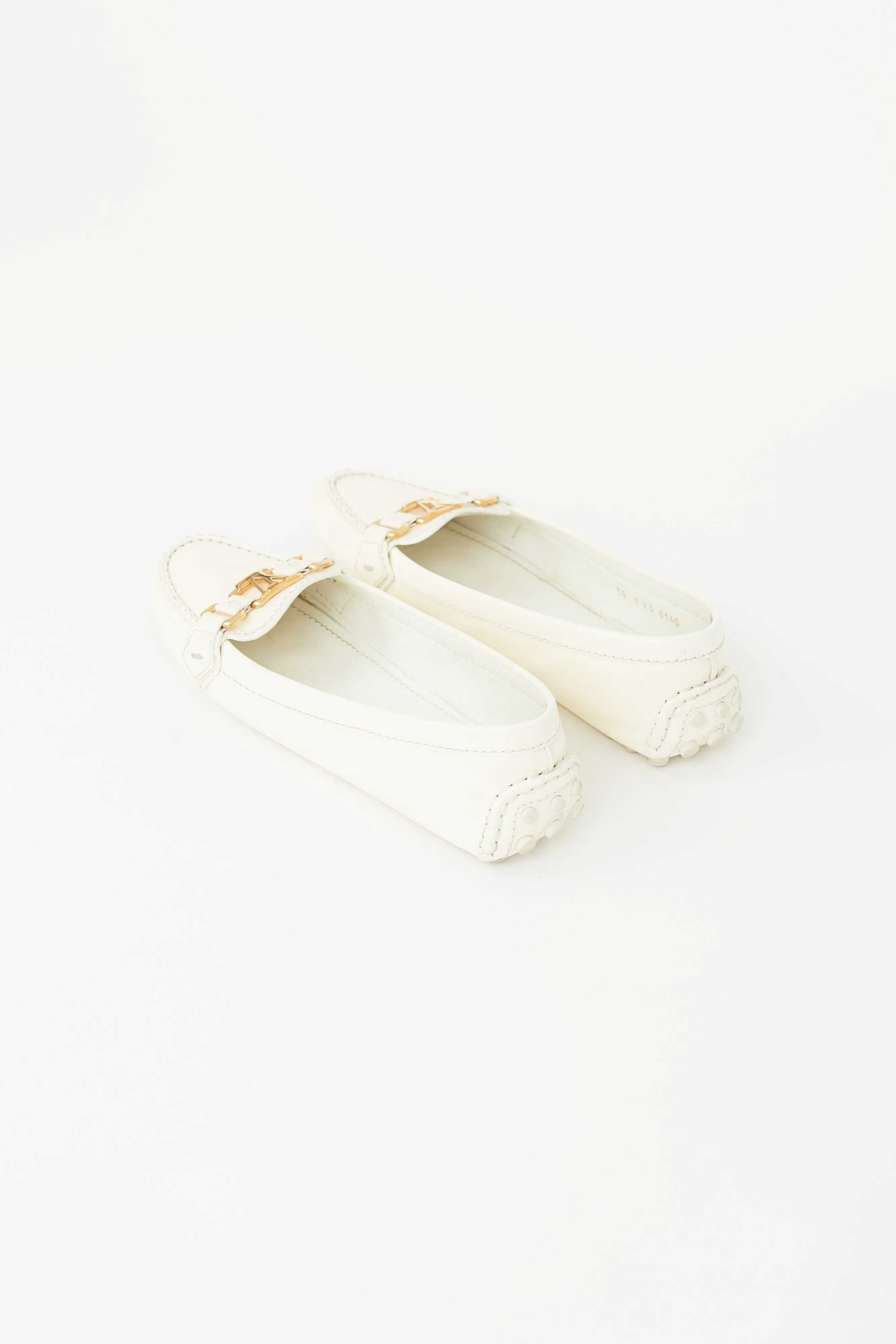White Patent Driving Loafer