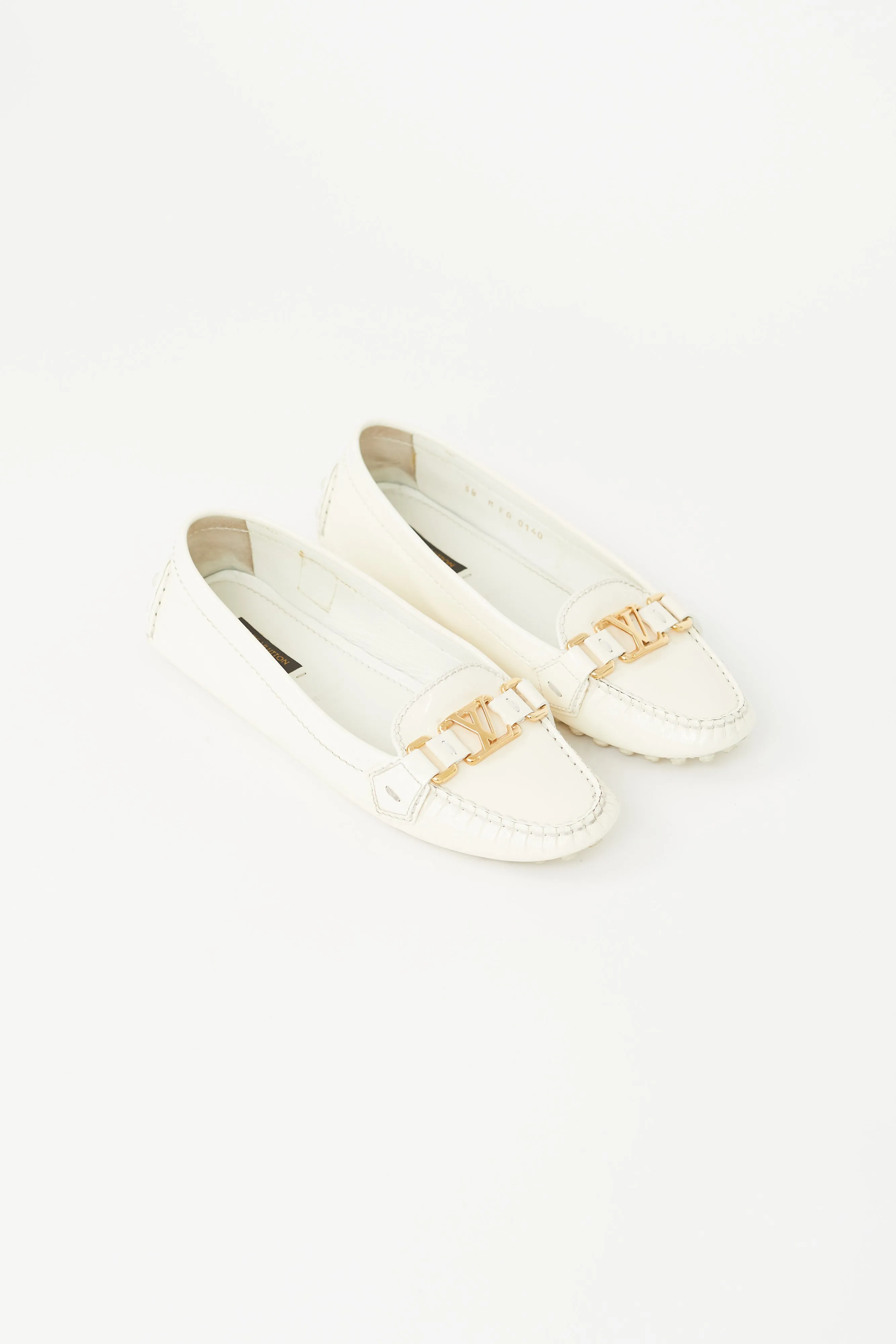 White Patent Driving Loafer